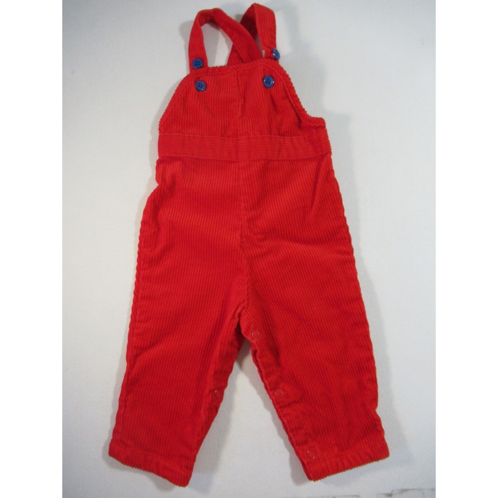 Vintage 90s McKids Corduroy Overalls 18 Months Red McDonalds Sears